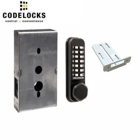 CodeLocks - CL255 Gate Box Kit - Mechanical Lock - Light Duty - Dual Backset Deadlatch 2 3/8" -  2 3/4" - Mortise Tubular Latchbolt Gate Box Kit - Holdback Feature - Optional Key Override - Optional Finish - Fire Rated - Grade 2