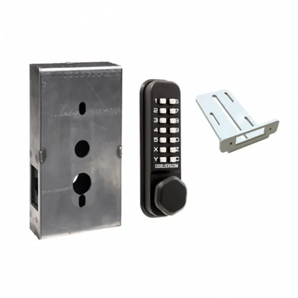 CodeLocks - CL255 Gate Box Kit - Mechanical Lock - Light Duty - Dual Backset Deadlatch 2 3/8" -  2 3/4" - Mortise Tubular Latchbolt Gate Box Kit - Holdback Feature - Optional Key Override - Optional Finish - Fire Rated - Grade 2