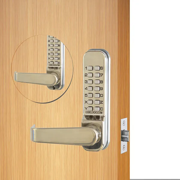 CodeLocks - CL410 - Mechanical Lock - Medium Duty - Optional Backset - Tubular Latch Bolt - Double Sided - Stainless Steel