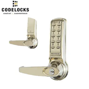 CodeLocks - CL4210 - Electronic Door Lock - Optional Backset - Electronic Tubular Latchbolt - Brushed Steel