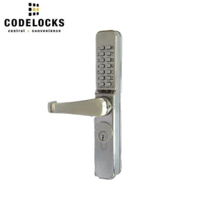 CodeLocks - CL465 - Mechanical Lock - Medium Duty - Passage Function - Narrow Stile Code Lock - Stainless Steel