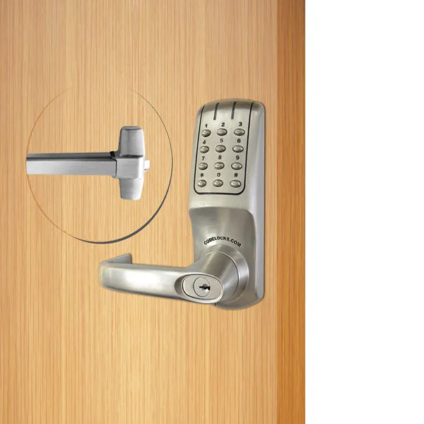 CodeLocks - CL5000 / CL36R - Electronic Door Exit Trim with 36" Panic Rim Exit Device - Heavy Duty - 2 3/4" Backset - Panic Access Kit