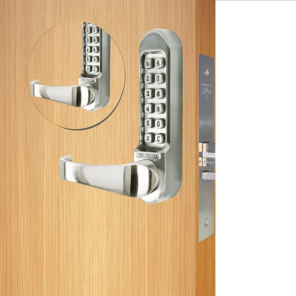 CodeLocks - CL550 - Mechanical Lock - Heavy Duty - 2 3/4" Backset - Mortise Lock - Double Sided - Stainless Steel