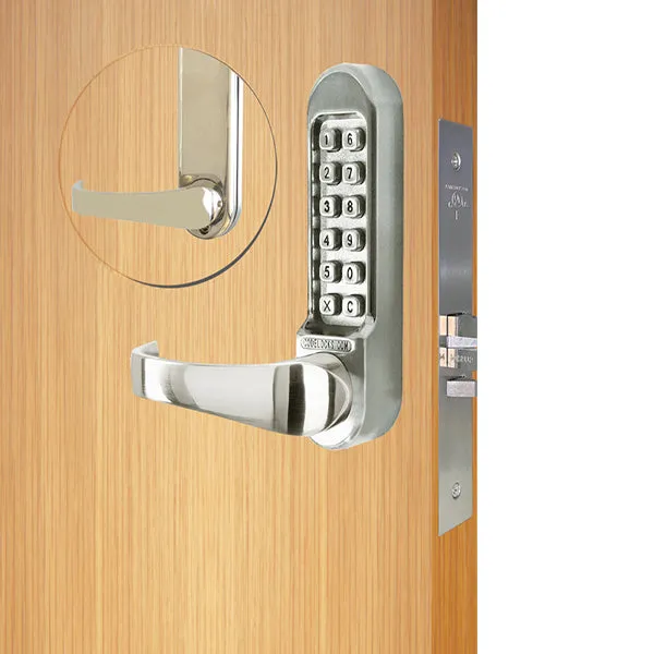 CodeLocks - CL555 - Mechanical Lock - Heavy Duty - Optional Backset - Mortise Lock - Passage Function - Stainless Steel