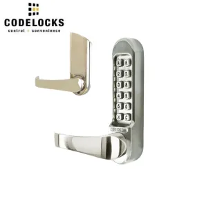 CodeLocks - CL555 - Mechanical Lock - Heavy Duty - Optional Backset - Mortise Lock - Passage Function - Stainless Steel
