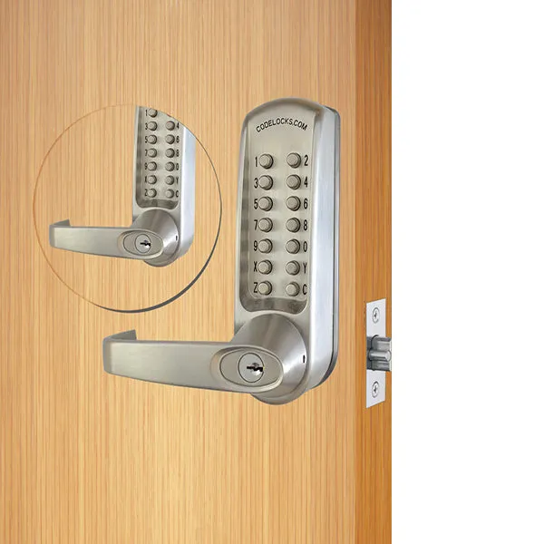 CodeLocks - CL615 - Mechanical Lock - Heavy Duty - Optional Backset - Tubular Latchbolt - Double Sided - Passage Function - Optional Cylinder Prep - Optional Finish - Grade 2