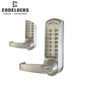 CodeLocks - CL615 - Mechanical Lock - Heavy Duty - Optional Backset - Tubular Latchbolt - Double Sided - Passage Function - Optional Cylinder Prep - Optional Finish - Grade 2