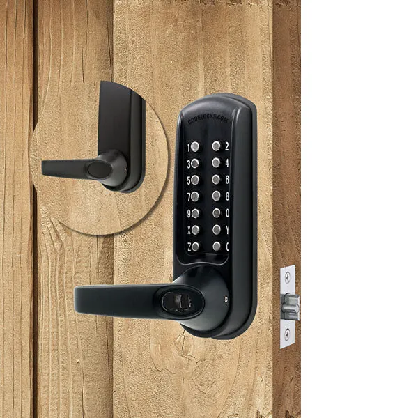 CodeLocks - CL615 - Mechanical Lock - Heavy Duty - Optional Backset - Tubular Latchbolt - Passage Function - Optional Cylinder Prep - Optional Finish - Grade 2