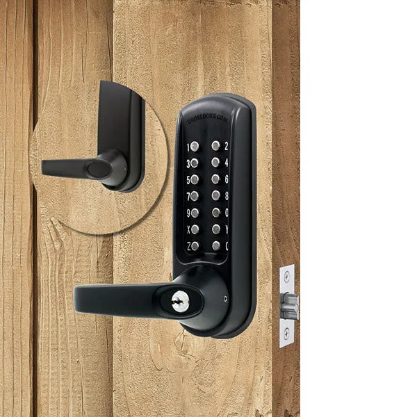 CodeLocks - CL615 - Mechanical Lock - Heavy Duty - Optional Backset - Tubular Latchbolt - Passage Function - Optional Cylinder Prep - Optional Finish - Grade 2