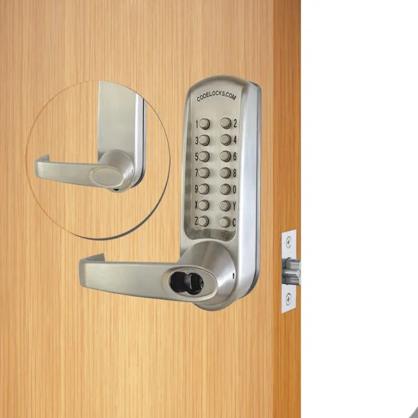 CodeLocks - CL615 - Mechanical Lock - Heavy Duty - Optional Backset - Tubular Latchbolt - Passage Function - Optional Cylinder Prep - Optional Finish - Grade 2