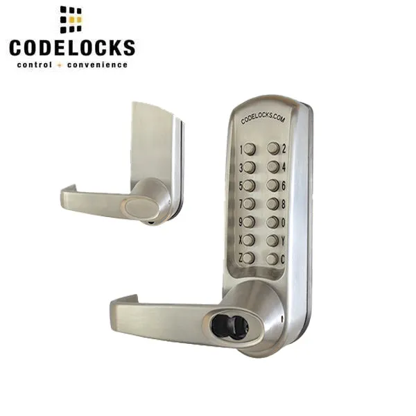 CodeLocks - CL615 - Mechanical Lock - Heavy Duty - Optional Backset - Tubular Latchbolt - Passage Function - Optional Cylinder Prep - Optional Finish - Grade 2