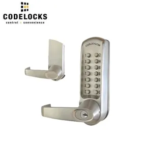 CodeLocks - CL615 - Mechanical Lock - Heavy Duty - Optional Backset - Tubular Latchbolt - Passage Function - Optional Cylinder Prep - Optional Finish - Grade 2