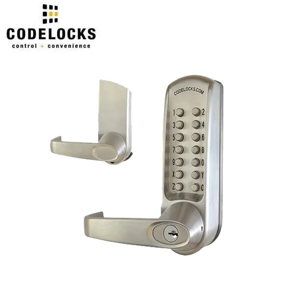 CodeLocks - CL615 - Mechanical Lock - Heavy Duty - Optional Backset - Tubular Latchbolt - Passage Function - Optional Cylinder Prep - Optional Finish - Grade 2