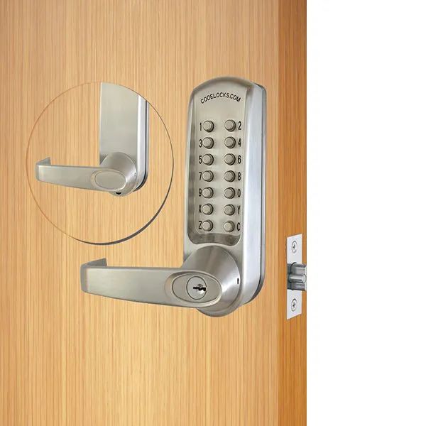 CodeLocks - CL615 - Mechanical Lock - Heavy Duty - Optional Backset - Tubular Latchbolt - Passage Function - Optional Cylinder Prep - Optional Finish - Grade 2