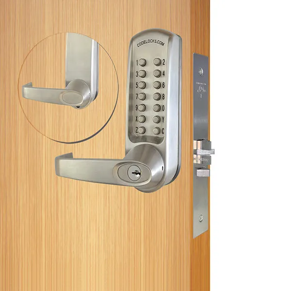 CodeLocks - CL650 - Mechanical Lock - Heavy Duty - 2 3/4" Backset - Mortise Lock - Optional Finish - Grade 2