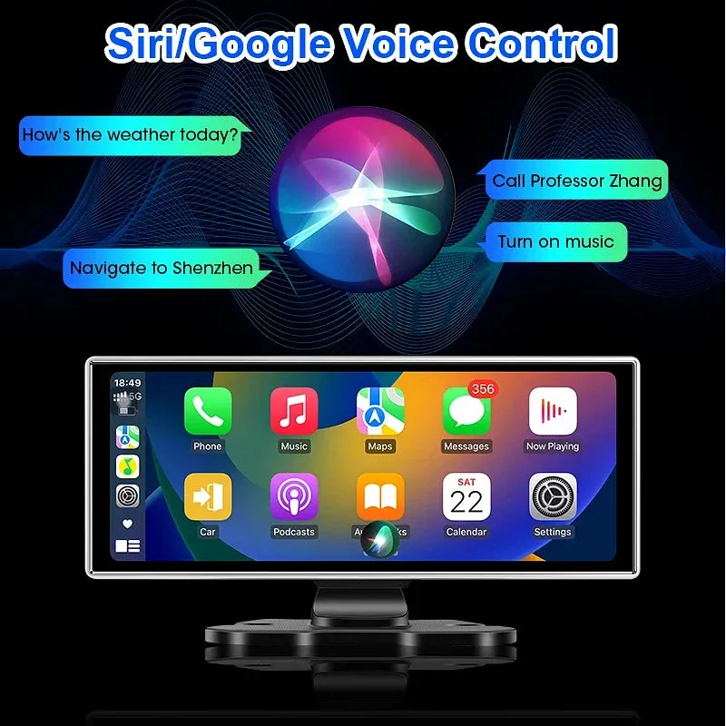 Color Name: WHITE, Sd Card Memory: 8g - 11.26" 4K Dash Cam Rear
