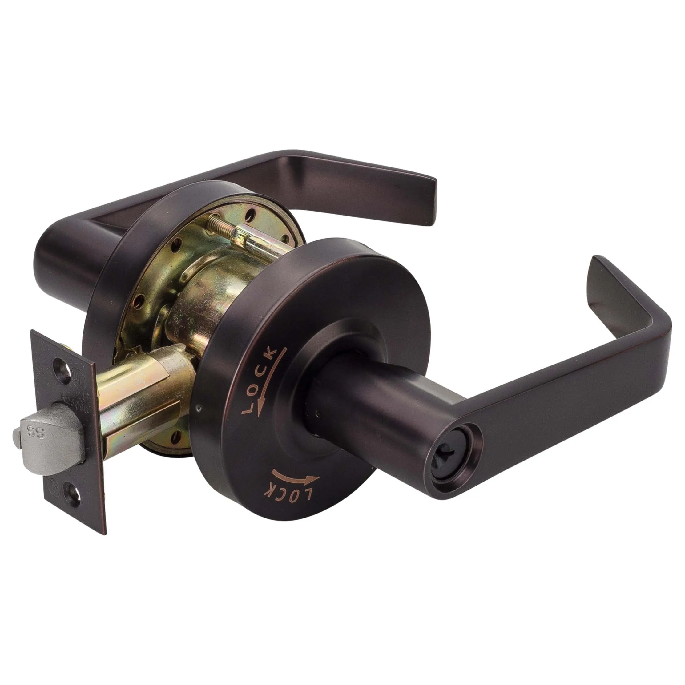 Commercial Door Lever Set Intruder Classroom / Keyed Function, UL Fire Rated, ANSI 2, Vigilant Collection