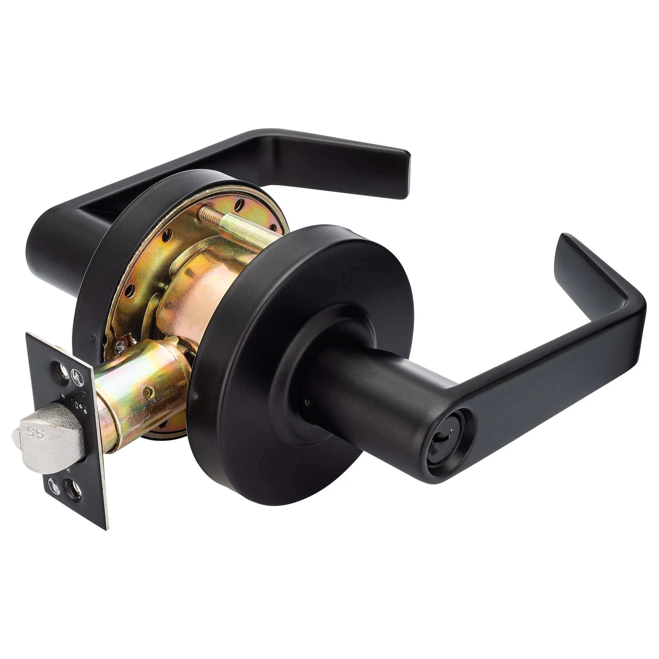 Commercial Door Lever Set Keyed / Entry Function, UL Fire Rated, ANSI 2, Vigilant Collection