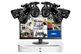 Complete IP Camera Security System featuring 8 2K Resolution Cameras and Monitor