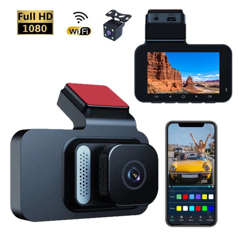 Dash Cam Front And Rear 1080P High-definition WiFi Dual Dash