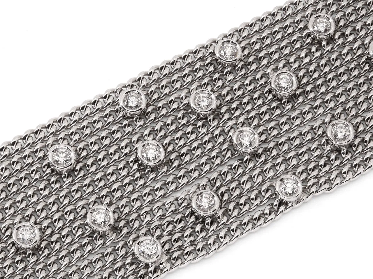 Diamond Chain Bracelet in 18K White Gold