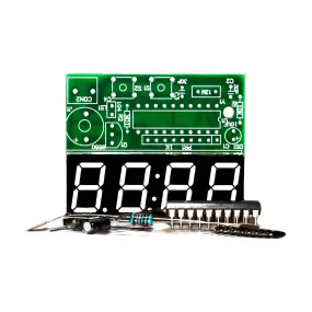 DIY Mini Digital Clock Kit with LCD Display and PCB