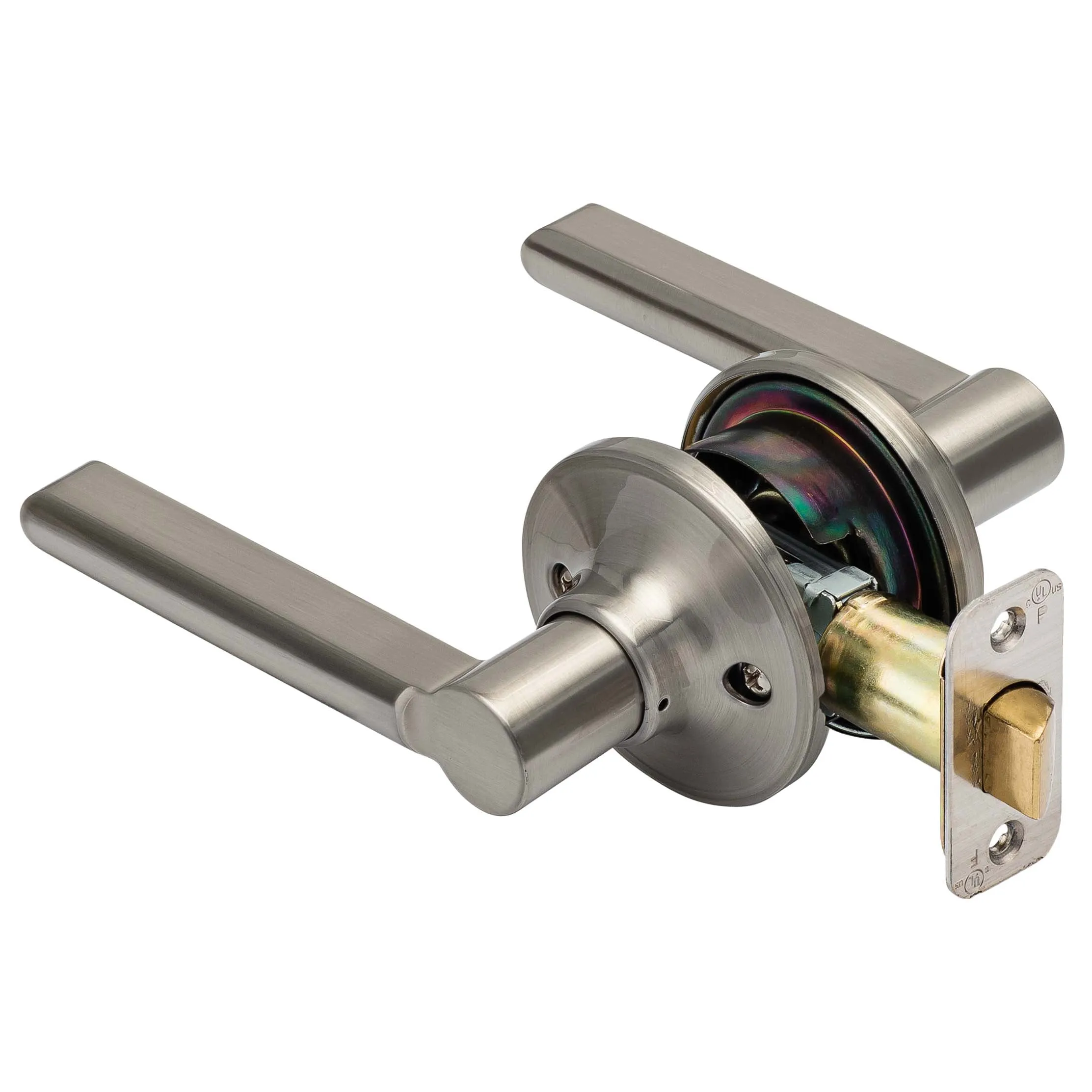 Door Lever Set Closet / Hall / Passage Function Contemporary Style Fallon Collection, ANSI 2, UL Fire Rated