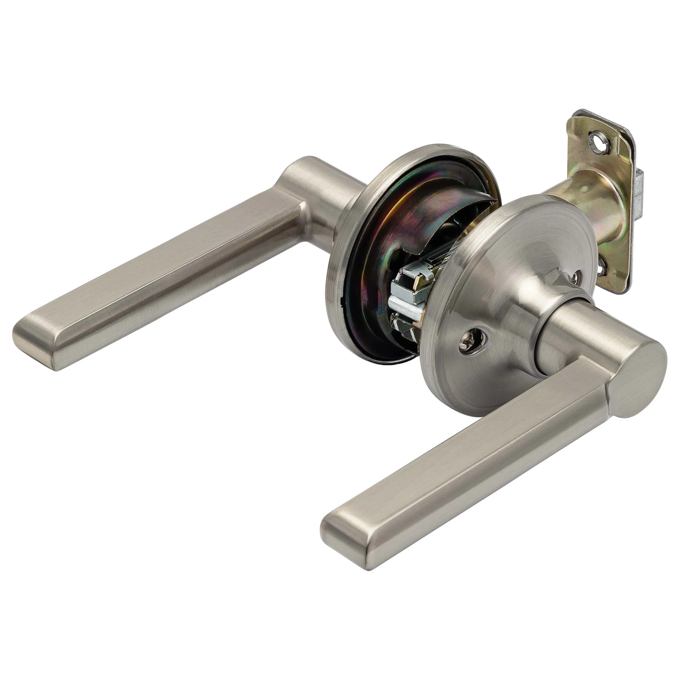 Door Lever Set Closet / Hall / Passage Function Contemporary Style Fallon Collection, ANSI 2, UL Fire Rated