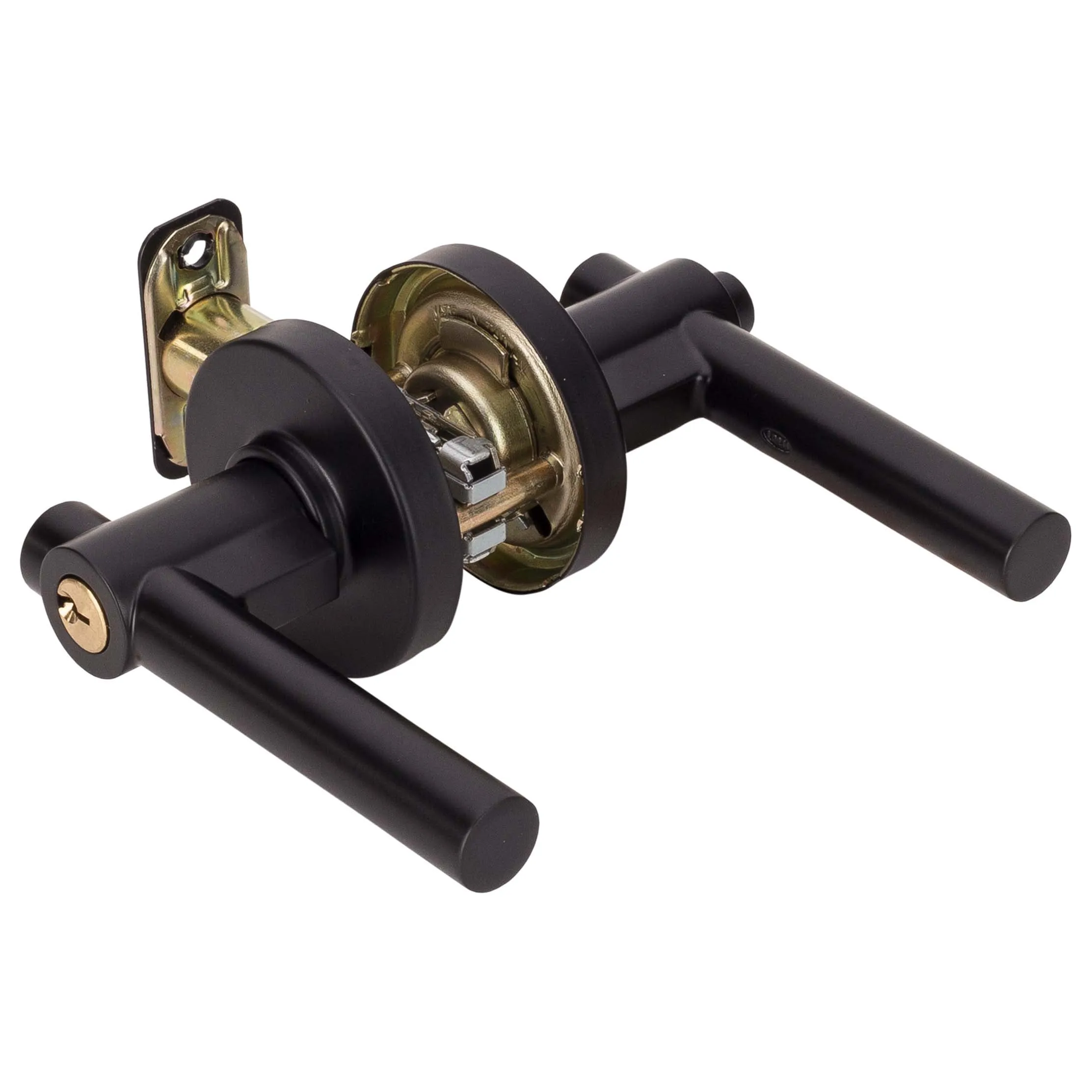 Door Lever Set Keyed / Entry Function Contemporary Style Riley Collection