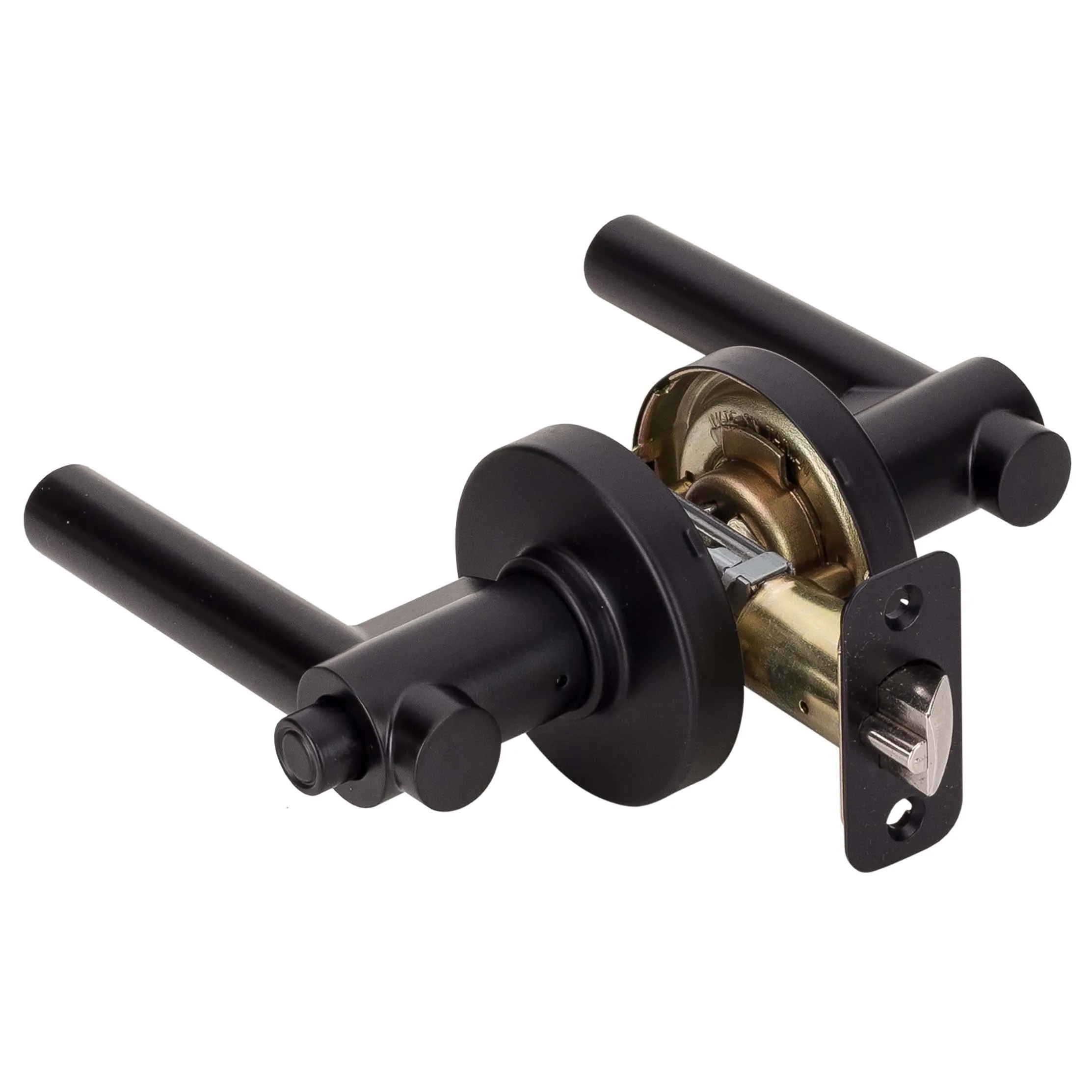 Door Lever Set Keyed / Entry Function Contemporary Style Riley Collection