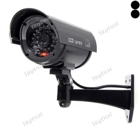 Dummy Security Camera Fake Bullet CCTV Surveillance System with Realistic Look Recording LEDs for Indoor/ Outdoor Use