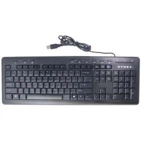 Dynex Wired USB Standard Full Size Keyboard for PC & More - Black (DX-WRK1401)