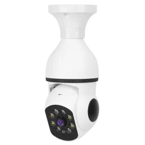 E27 WiFi Bulb Camera 1080P FHD WiFi IP Pan Tilt Security Surveillance  Camera with Two-Way Audio Full Color Night Vision