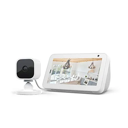 Echo Show 5, White   Blink Mini Camera, Works with Alexa