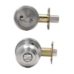 Entrance Door Knob with Deadbolt Lock Set - Keyed Alike Combo Pack - Satin Nickel