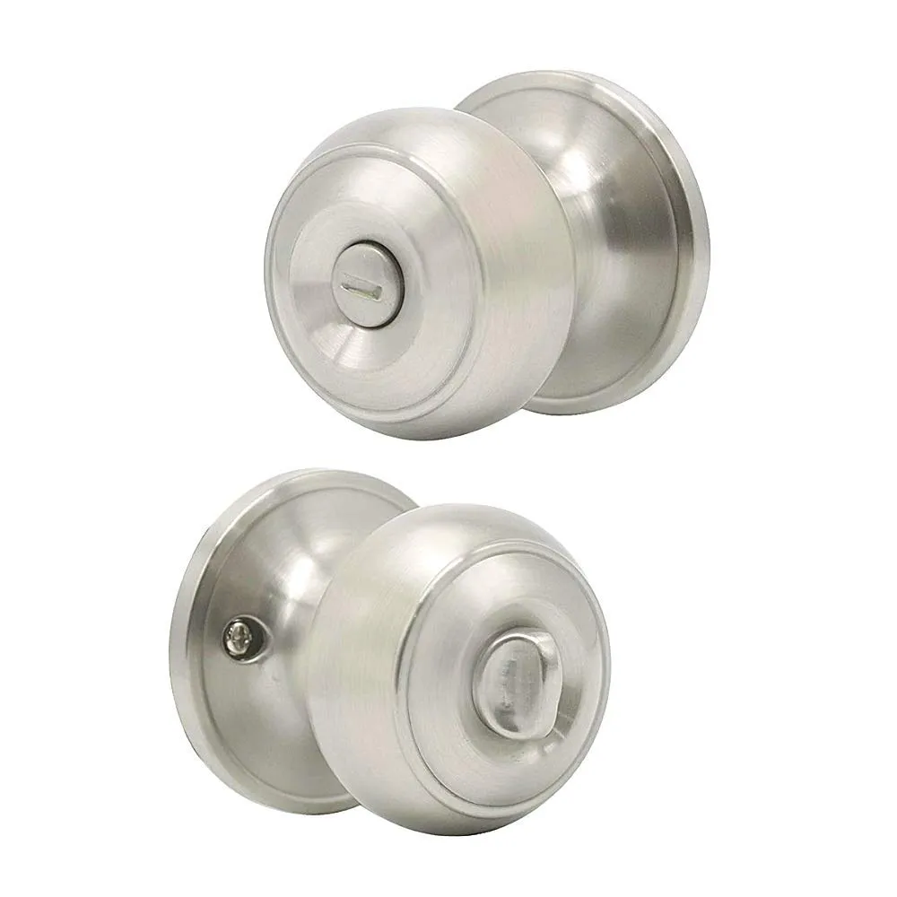 Entrance Door Knob with Deadbolt Lock Set - Keyed Alike Combo Pack - Satin Nickel