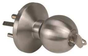 Entry Ball Knob For Panic Device With Schlage Keyway Stainless Steel
