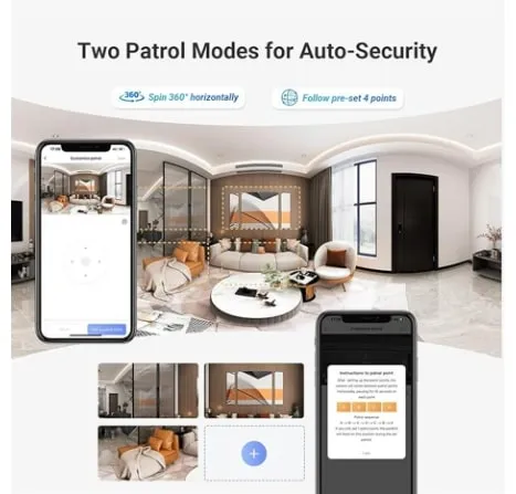 EZVIZ H7c Dual 2K  (4MP) Indoor WiFi Camera | AI Human Detection, Panoramic View, Color Night Vision, MicroSD Card Support Upto 512GB