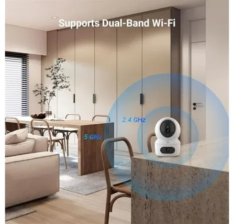 EZVIZ H7c Dual 2K  (4MP) Indoor WiFi Camera | AI Human Detection, Panoramic View, Color Night Vision, MicroSD Card Support Upto 512GB