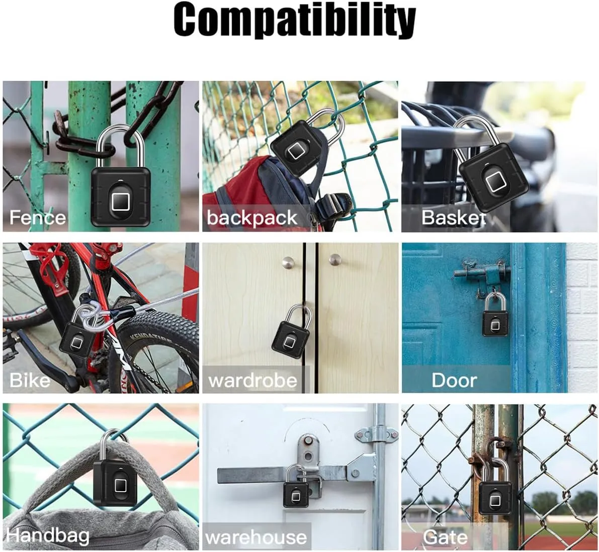 Fingerprint Padlock AICase Bluetooth Thumbprint Lock