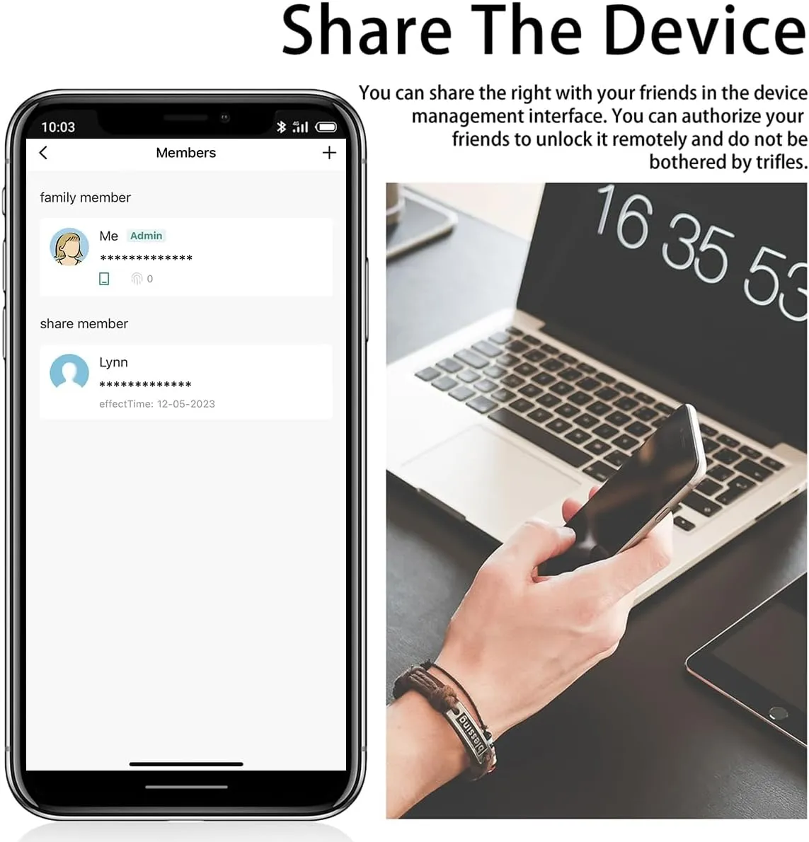 Fingerprint Padlock AICase Bluetooth Thumbprint Lock