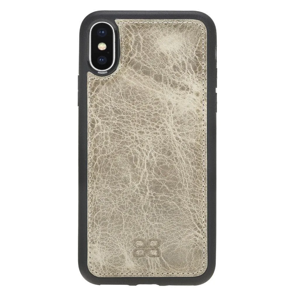Flexible Leather Back Cover for Apple iPhone X Series