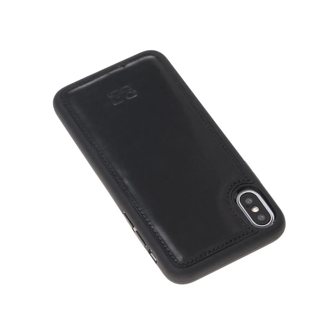 Flexible Leather Back Cover for Apple iPhone X Series