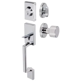 Front Door Handleset With Interior Door Knob Contemporary Style Brooklyn Collection