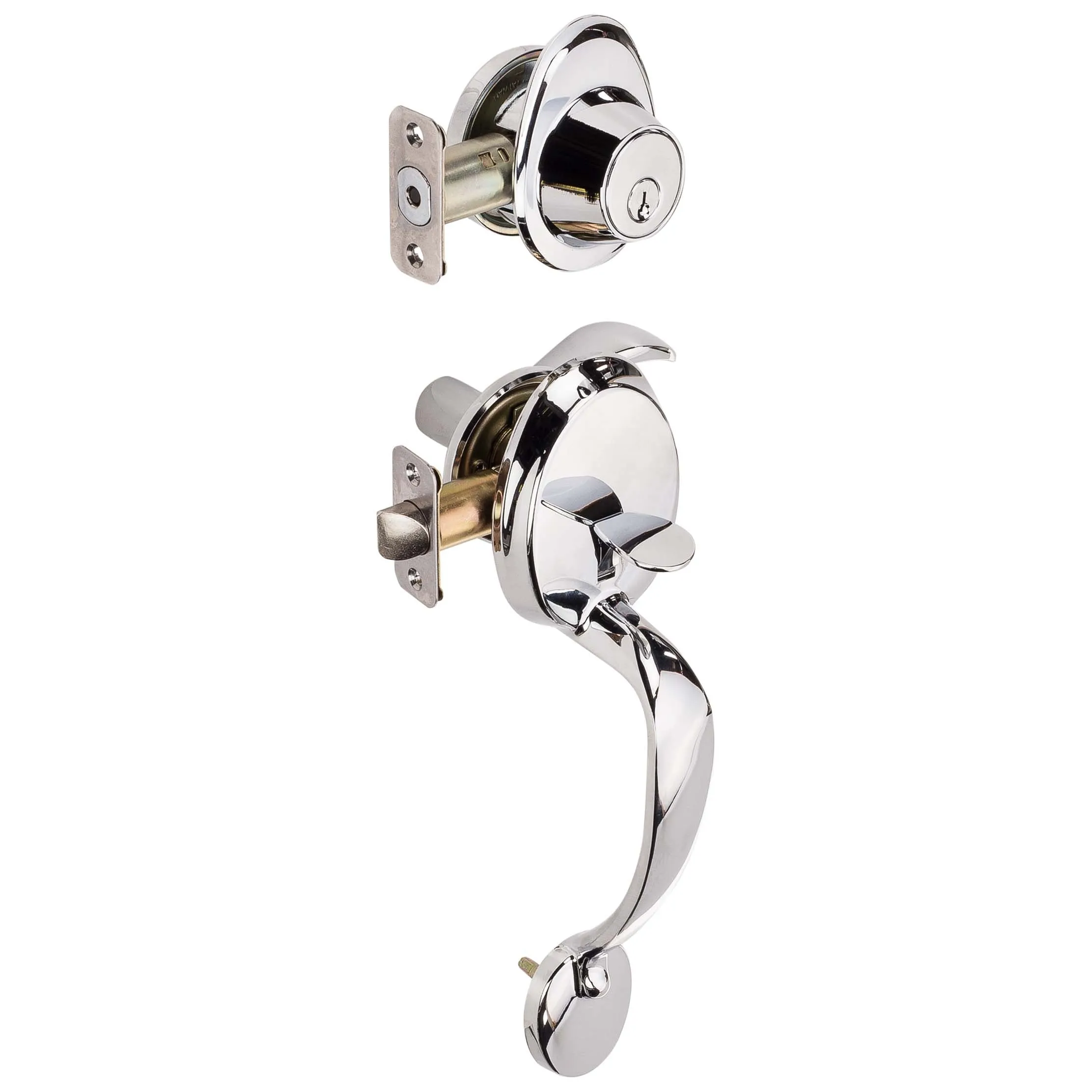 Front Door Handleset With Interior Left Handed Lever Dakota Collection