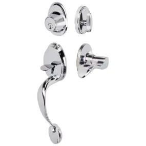 Front Door Handleset With Interior Left Handed Lever Dakota Collection