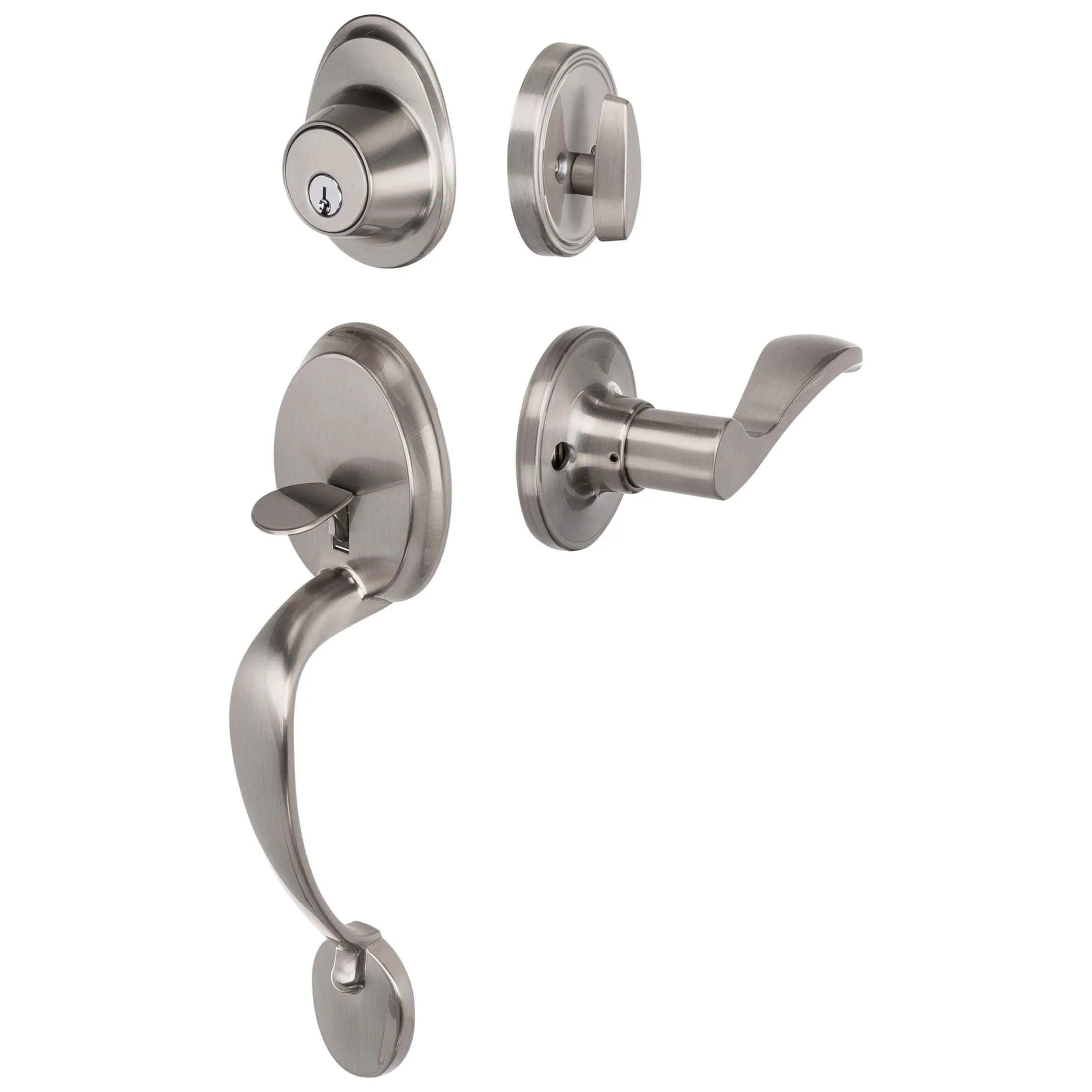 Front Door Handleset With Interior Right Handed Lever Dakota Collection