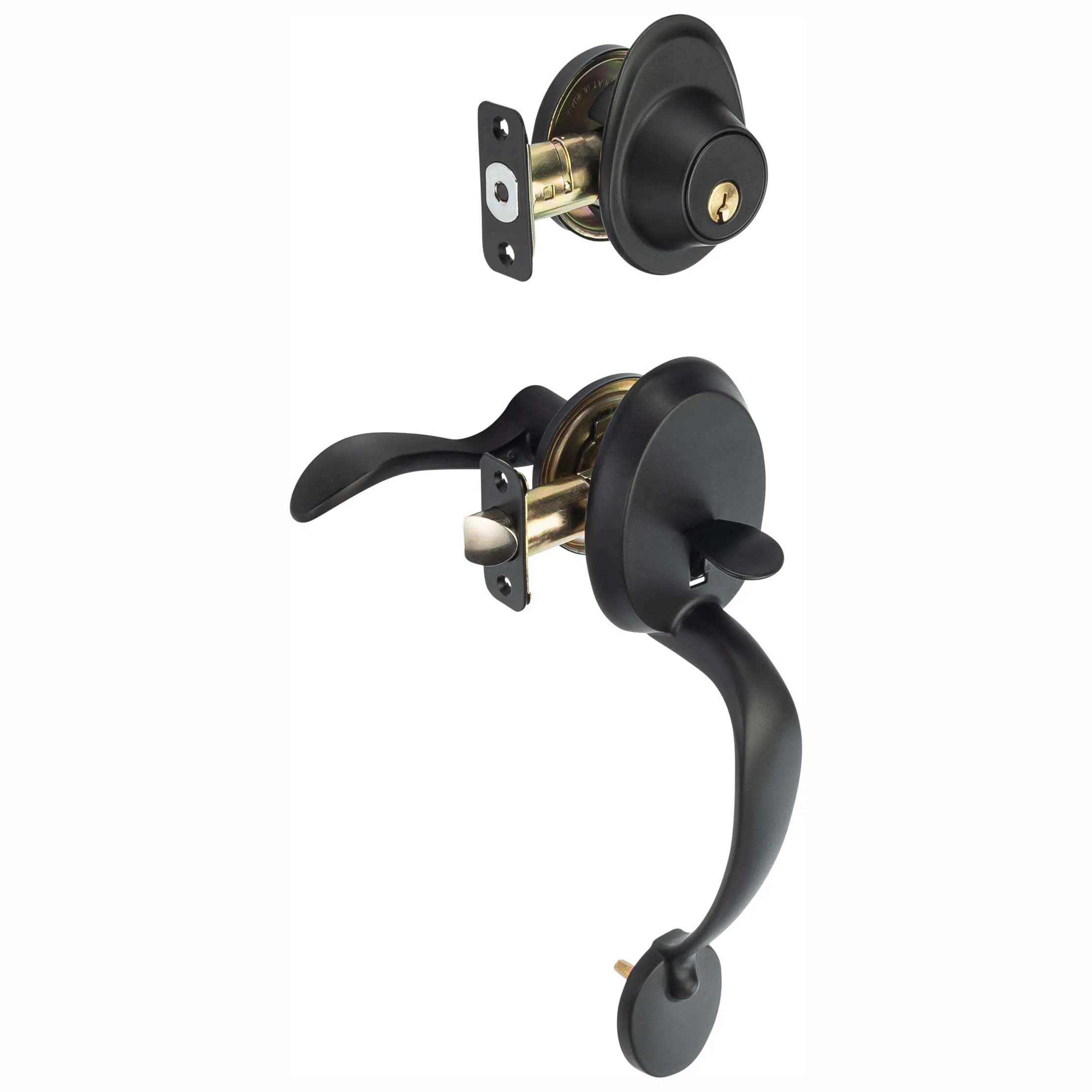 Front Door Handleset With Interior Right Handed Lever Dakota Collection
