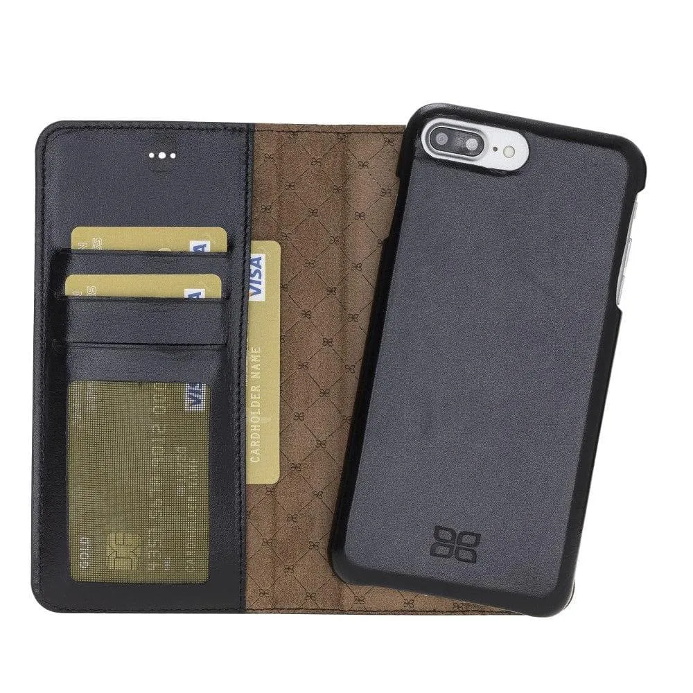Full Leather Coating Detachable Wallet Case for Apple iPhone 7/8/SE2/SE3 Series