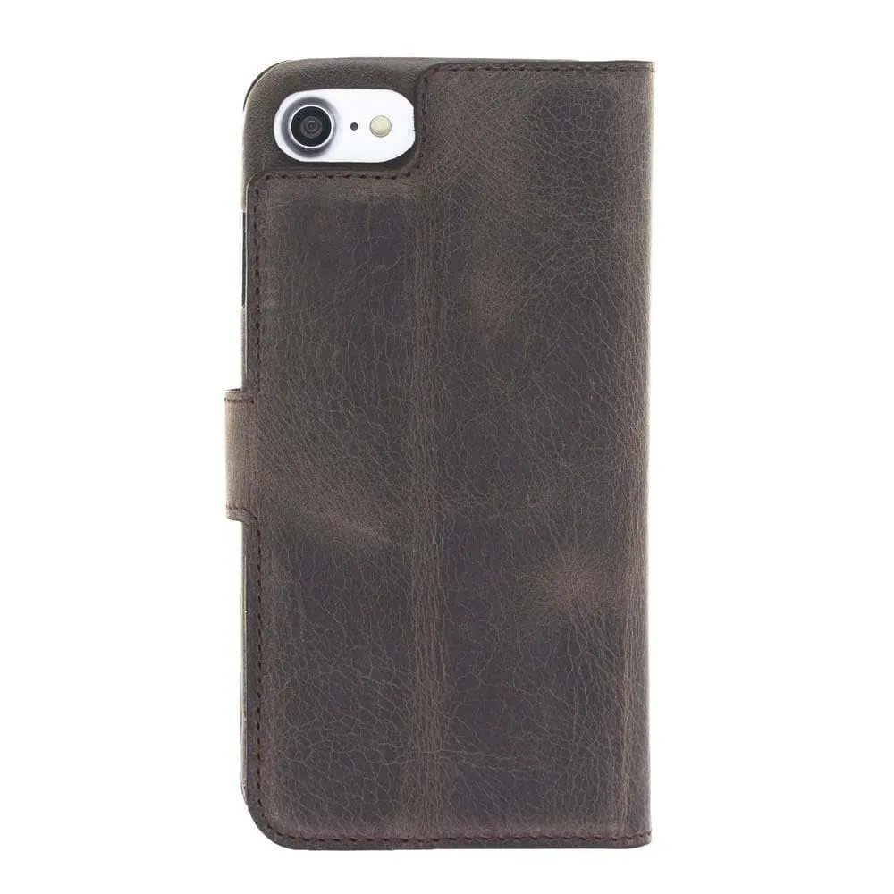 Full Leather Coating Detachable Wallet Case for Apple iPhone 7/8/SE2/SE3 Series